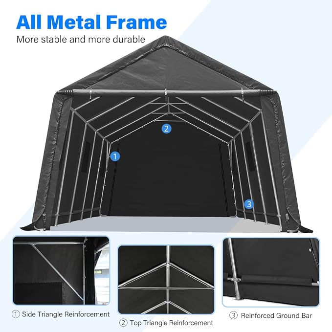 ADVANCE OUTDOOR 13x20 ft Garage Tent Carports - Image 3