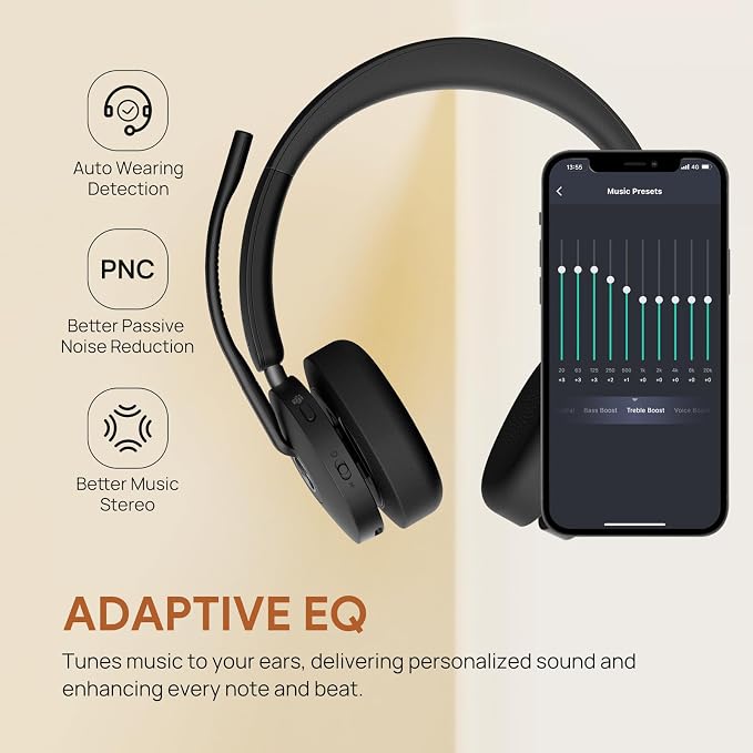 Yealink BH74 with Stand ANC Wireless Bluetooth Headset with Mic - Image 9