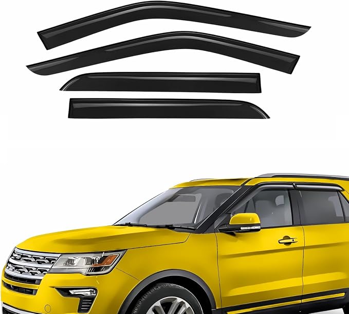 Extra Durable Window Deflectors Tape-On Window Visors Rain Guards Fit by AEROGUYSCustomfitrainguard