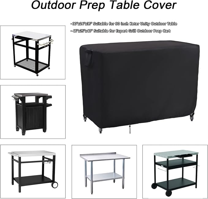Kingling Outdoor Prep Table Covers, Waterproof Stainless Steel Table Cover - Image 4