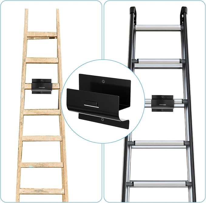 Heavy Duty Ladder Hooks for Garage Wall 4 Pack Black Ladder Hanger Garage Wall - Image 6