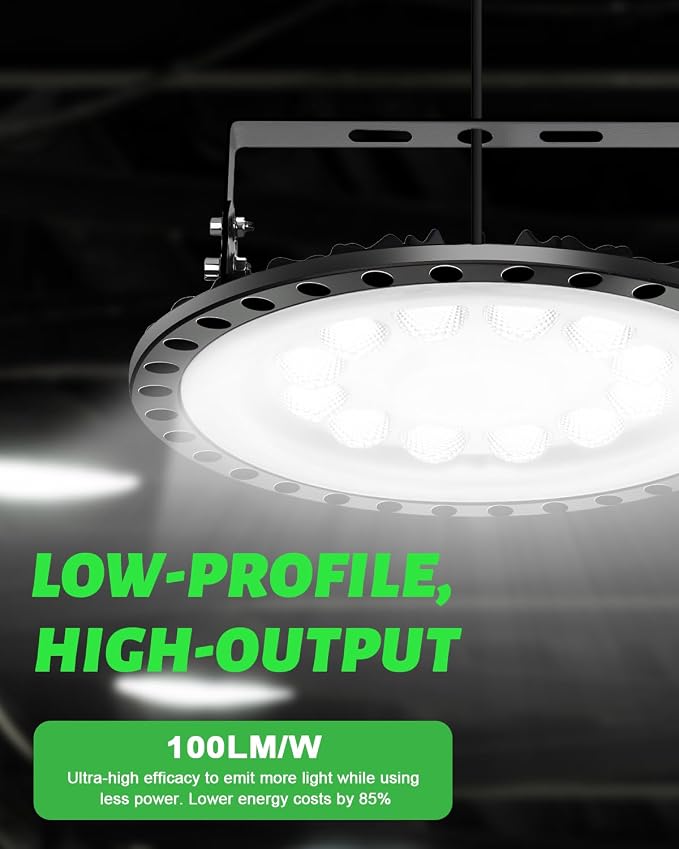 Viugreum 100W UFO LED High Bay Light 10, 000LM 120V LED High Bay Lights 5000K - Image 2