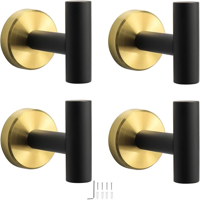 NearMoon Bath Towel Hooks- SUS 304 Stainless Steel Robe Hook Holder, Heavy Duty by NearMoon