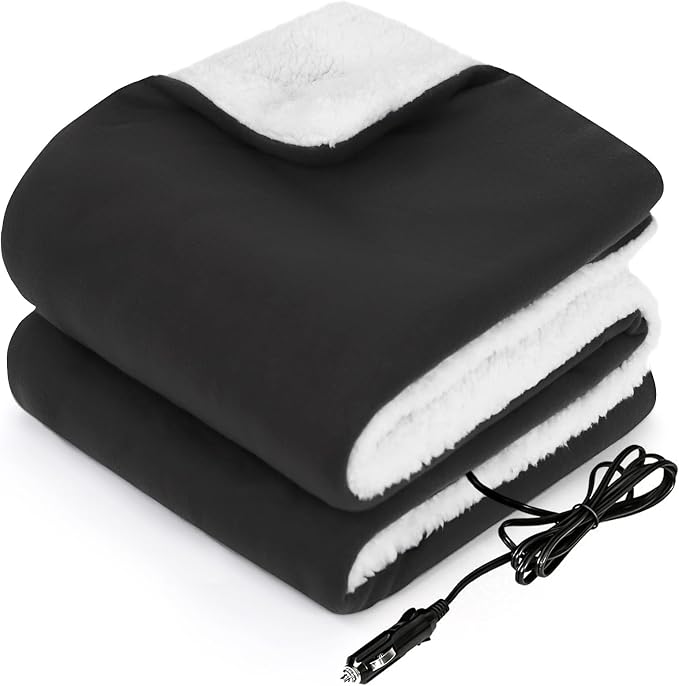 Sealy 12-Volt Heated Car Blanket, Portable Electric Blanket by Sealy