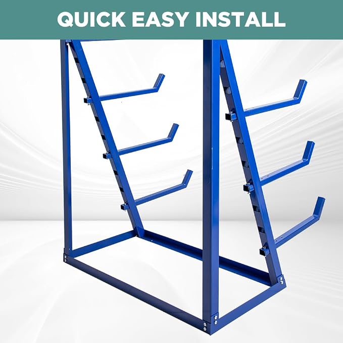Yeeoy 4 Tier Steel Horizontal Lumber Storage Rack, Heavy Duty Pipe Organizer - Image 8