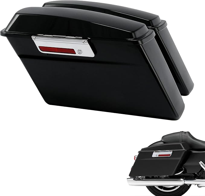 Green-L Gloss Black Hard Saddlebags Fit by Green-LMotorParts