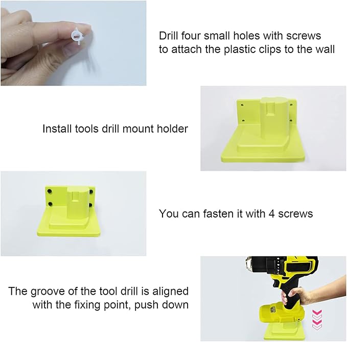 5Pcs Tool Mount Holder Plastic Electric Tool Battery Dock Compatible - Image 7