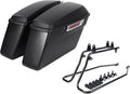 XFMT Matte Black Motorcycle Saddlebags Hard Saddle Bags W/Black Conversion by XFMT