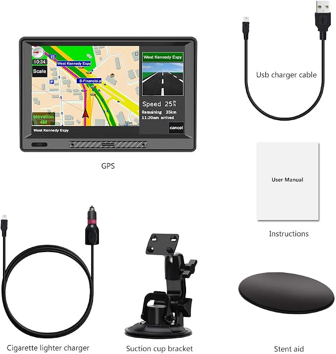 GPS Navigator for Car, Latest 2025 Map, 9 inch Touch Screen Real Voice Spoken - Image 7