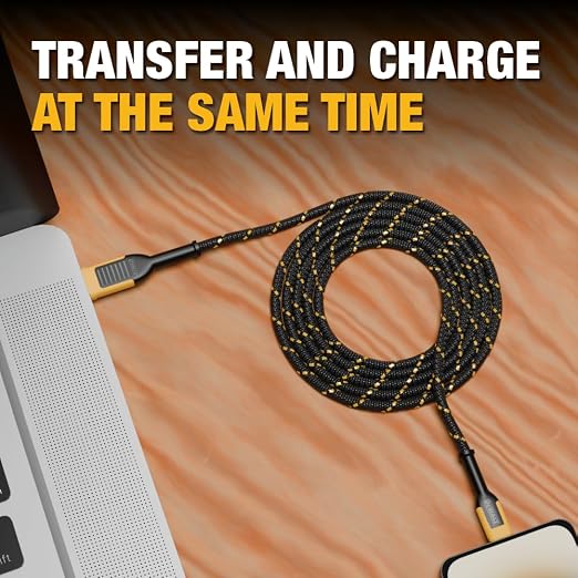 DEWALT Heavy Duty USB to Lightning Cable Durable iPhone Charger, Lightning - Image 5