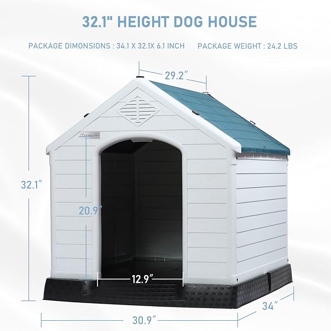 LEMBERI Durable Waterproof Plastic Dog House - Image 7