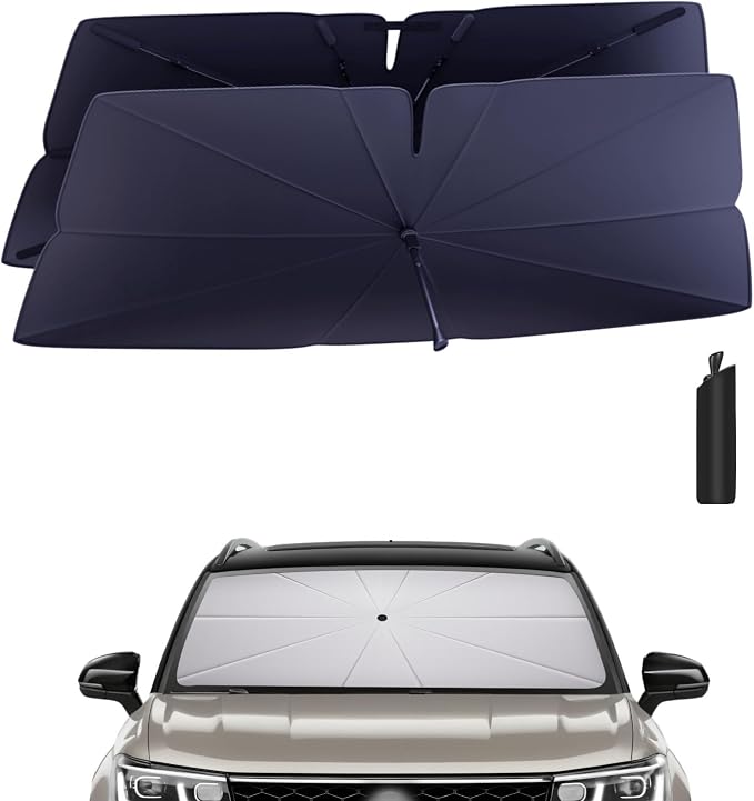 Windshield Sun Shade Umbrella for 2022-2025 Volkswagen VW Taos Accessories: by HIMUMOY