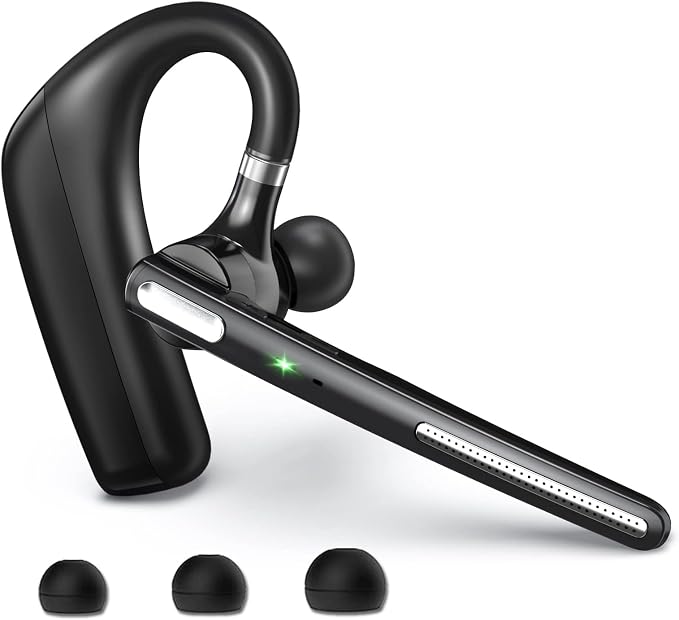 Bluetooth Headset V5.4, Wireless Bluetooth Earpiece by KENDIR