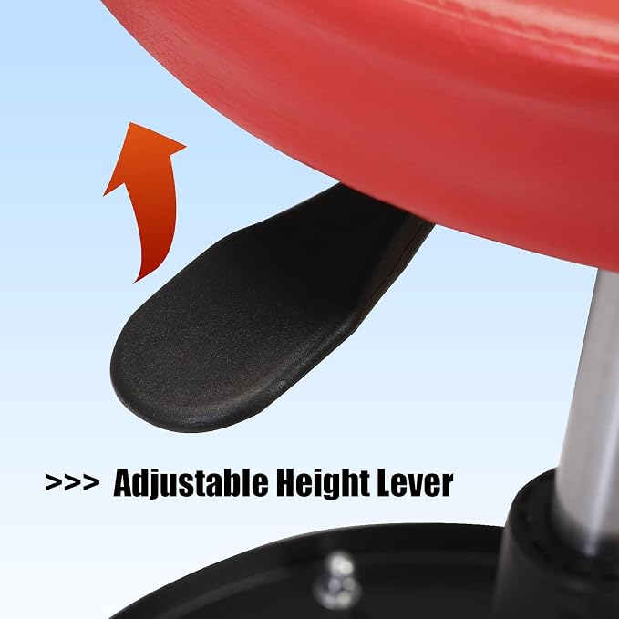 Big RED Creeper Garage/Shop Seat: Heavy Duty Rolling Pneumatic Padded - Image 7