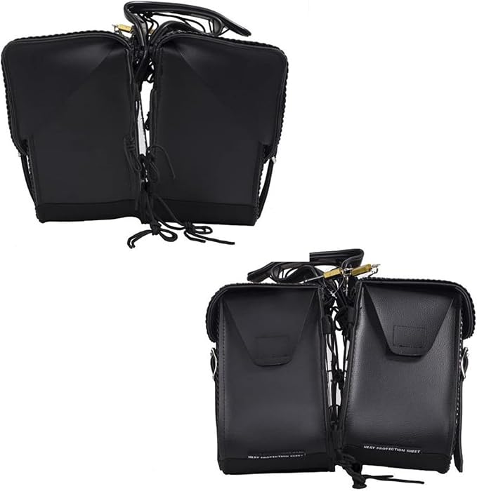 Synthetic Leather Motorcycle Luggage Bag - Image 7