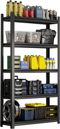 63''H Garage Shelving Heavy Duty, 2800LBS Storage Shelves, 5-Tier Adjustable by Qxdyt