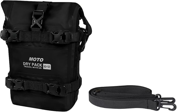 Motorcycle Tail Bag Front Bumper Bag, 12L Roll-top Waterproof Motor Saddle by TACXMOTORRAD