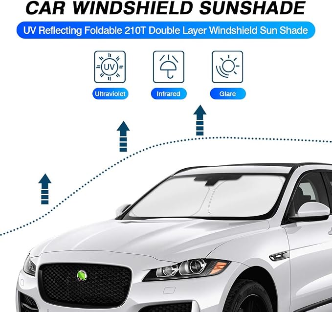 KUST Windshield Sun Shade for Jaguar F-Pace 2016-2024 2025 F Pace Accessories - Image 2