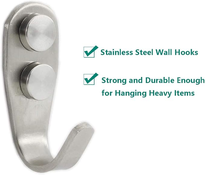 Stainless Steel Coat Hooks - Image 4