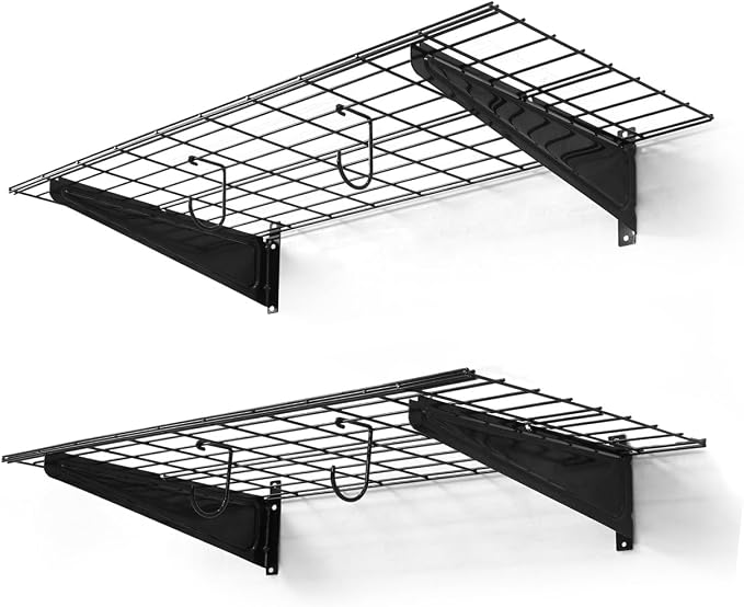 CAPHAUS 2-Pack Garage Shelving Wall Mounted 36x18 Inch, Heavy Duty Metal Wall by CAPHAUS