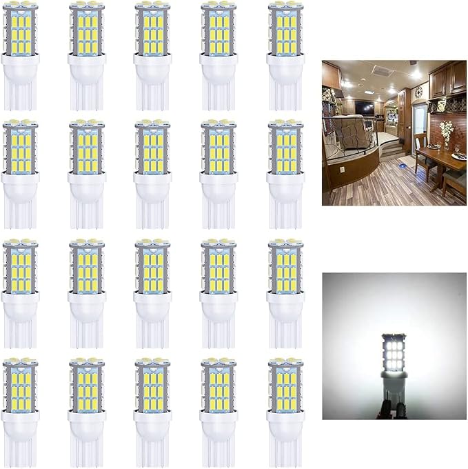 T10 921 194 168 175 LED Bulbs White 20-Packs, Super Bright 3014 42-SMD LED by Antline