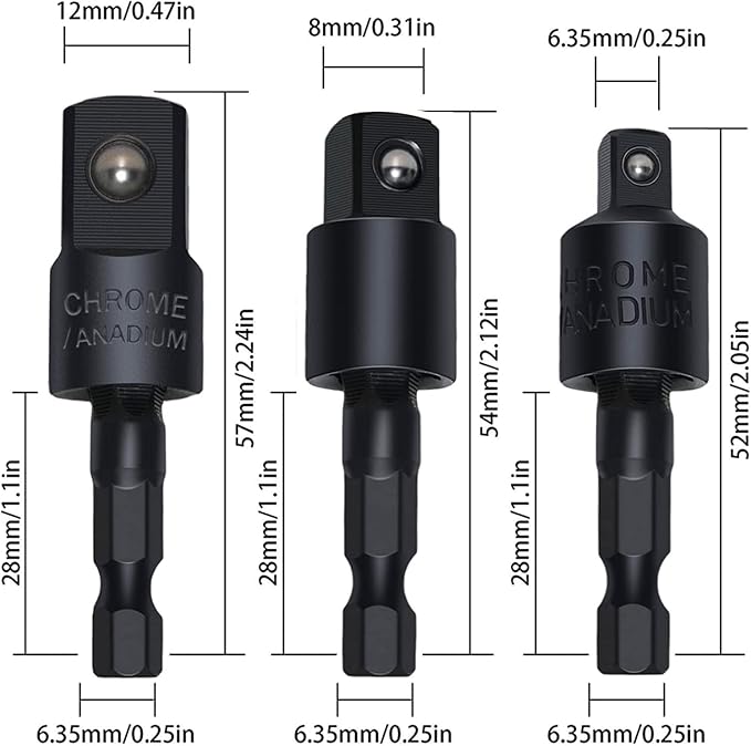 17Pcs Tools Flexible Drill Bit Extension, Include 3Pcs Rotatable Socket Adapter - Image 7