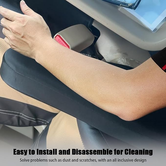 4PC Car Front Seat Armrest Covers, Universal Size Seat Arm Rest Cover, Flat - Image 6
