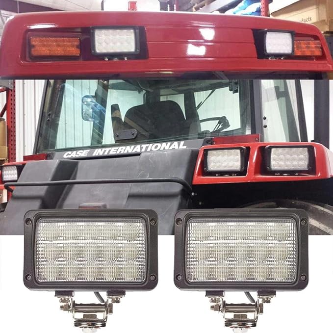 2PACK 6.3IN 45W Led Work Lights 12v/24v 4500LM 6500K Rectangular Foglights - Image 6