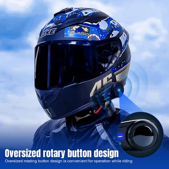 Fodsports FX6 Motorcycle Bluetooth Headset 2 Pack, 6 Riders Group Motorcycle - Image 2