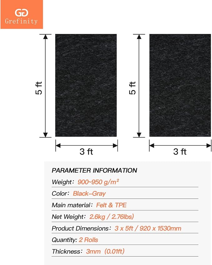 36"x60"（2 PCS） Garage Floor Mat & Oil Spill Mat, Heavy Duty Under Car Mat - Image 7