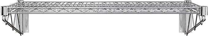 18" x 36" Chrome Wire Wall Mount Shelf - Image 3