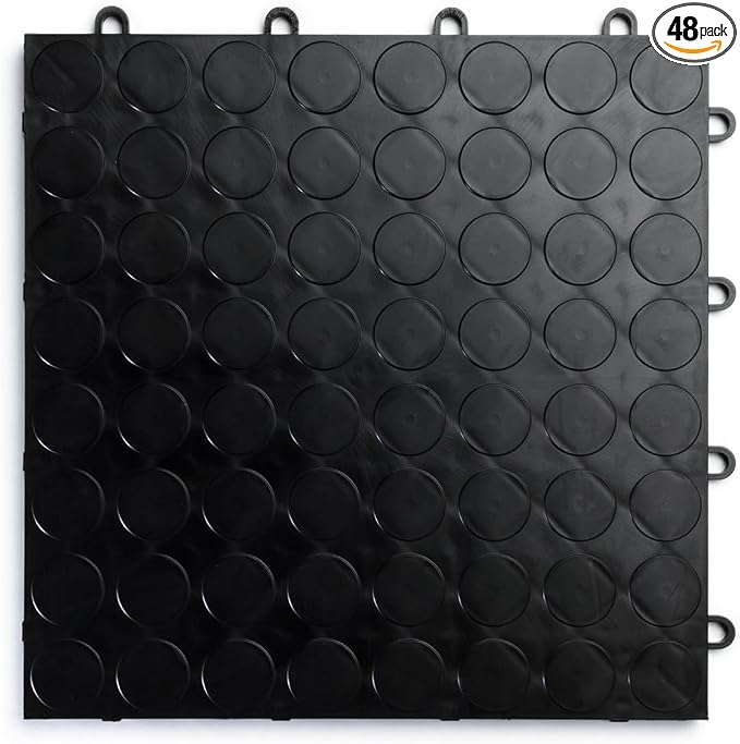 Big Floors RaceDeck CircleTrac, Interlocking Non-Slip Garage Flooring Tile by BigFloors