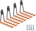 Heavy Duty Garage Hooks 4 Pack, 7.7 inch Wave Long Hanger, Wall Mounted Storage by HUPBIPY