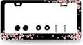 Beautiful Cherry Blossom License Plate Frame Pink Floral License Plate Holder by RNKATIH