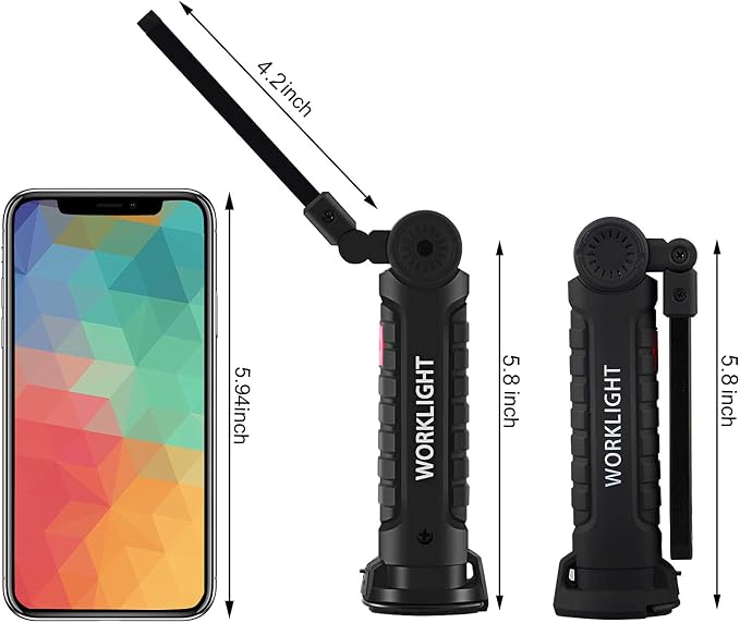 Tool Gifts for Men Dad Him, Rechargeable Work Lights, LED Work Light - Image 6