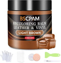 Light Brown Leather Recoloring Balm, Leather Couch Scratch/Stain Remover by BSCPAM