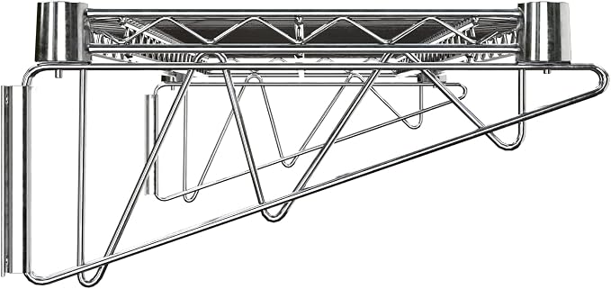 14" x 36" Chrome Wire Wall Mount Shelf - Image 5