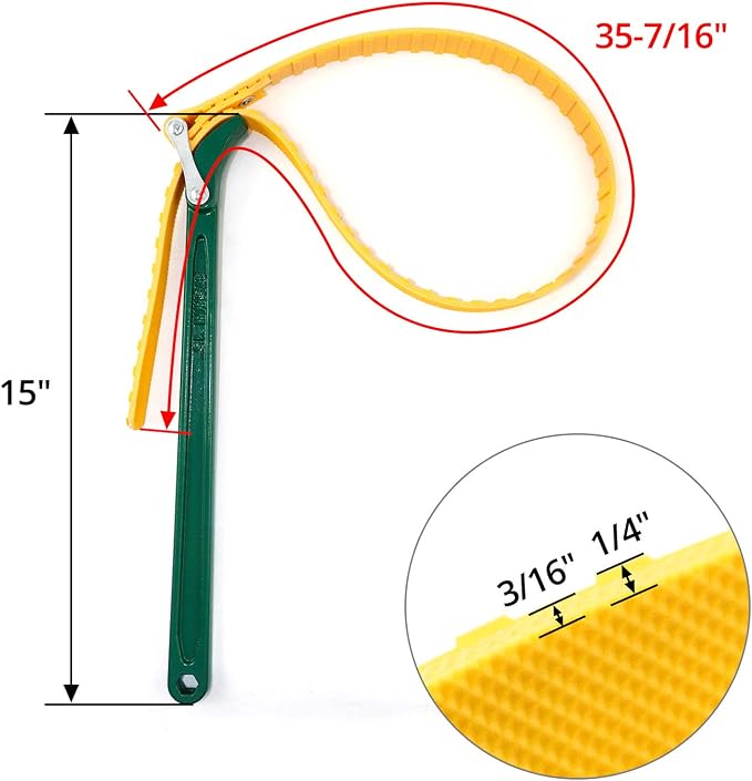 QWORK 15" Belt Strap Wrench - Image 5