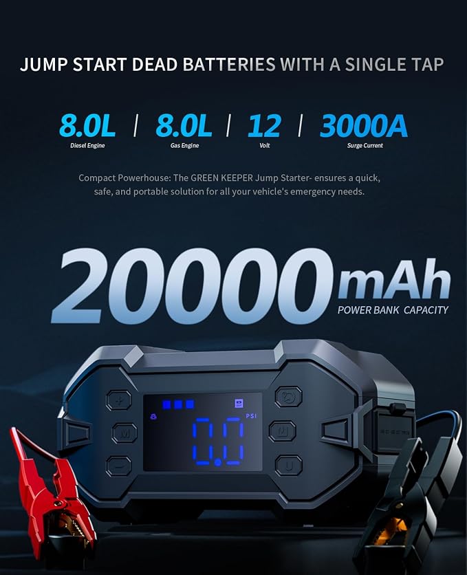 Portable Car Jump Starter 3000A - Image 2