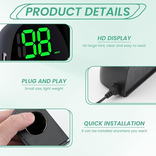 2 Pack GPS Digital Speedometer for Car MPH Golf Cart Universal HUD Speed Meter - Image 3
