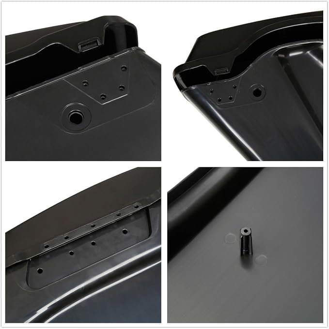XFMT Unpainted 5" Stretched Extended Hard Saddlebags Dual Exhaust Compatible - Image 8
