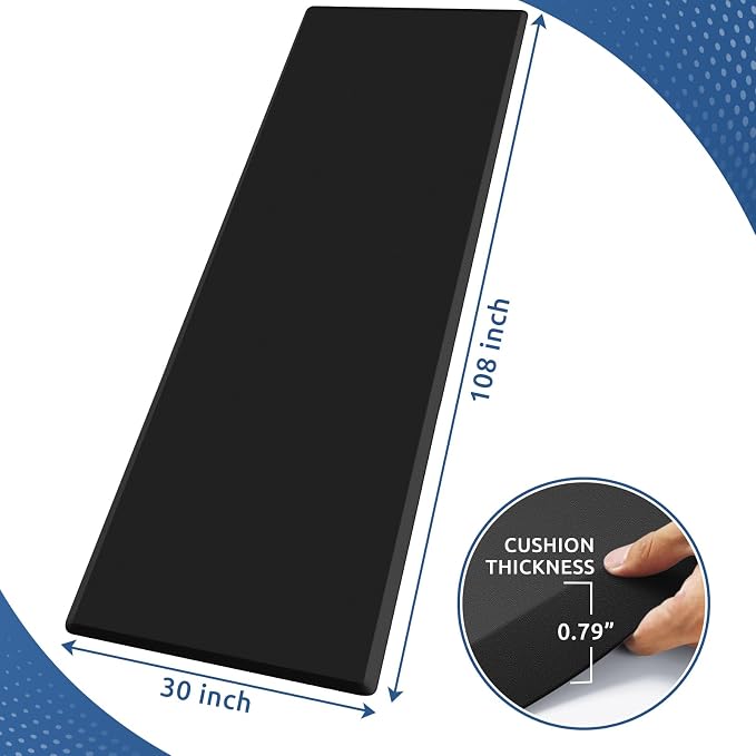 KitchenClouds Kitchen Mat Cushioned Anti Fatigue Rug 30"x108" Waterproof - Image 2