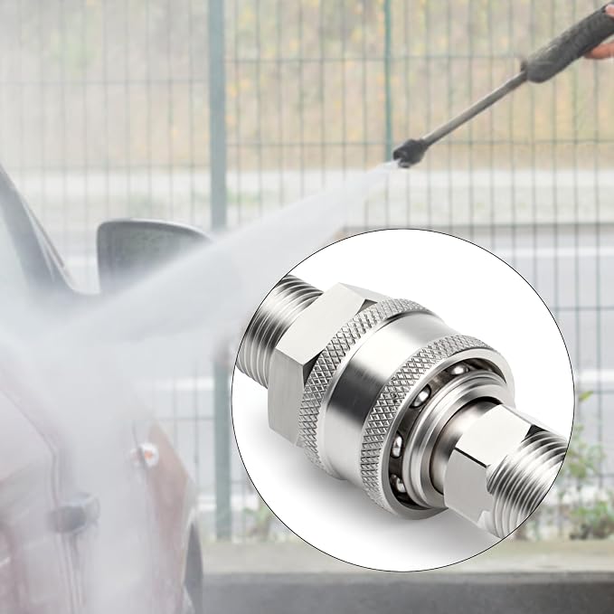 TAISHER 12PCS 304 Stainless Steel Pressure Washer Adapter Kit, Quick Connect - Image 7