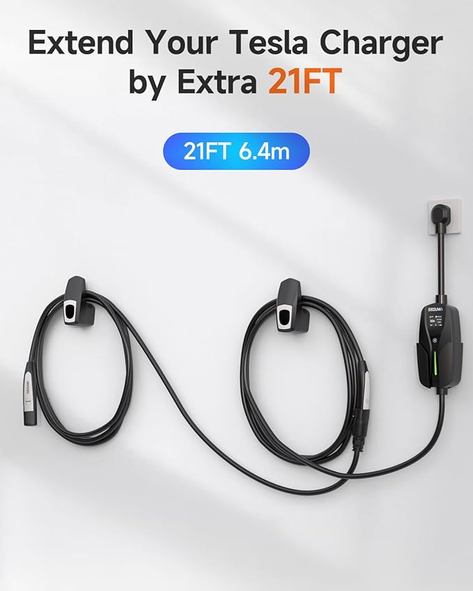 EV Charger Extension Cable for Tesla Charger, EV Extension Cord for Level 1 - Image 3