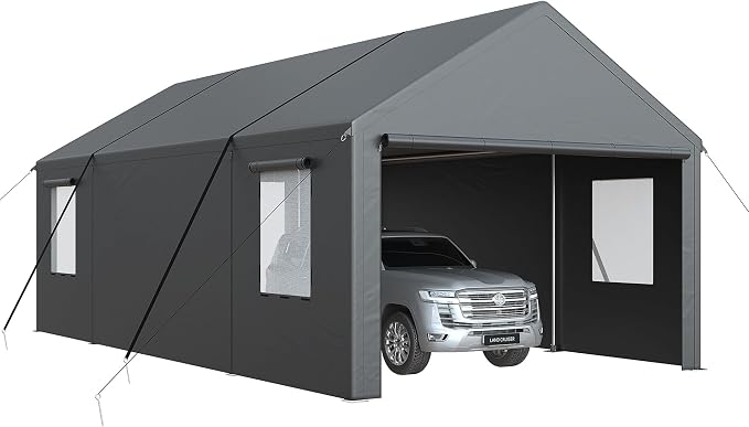 Polar Aurora Carport 20x20 FT, Heavy Duty Car Port Canopy, - Image 8