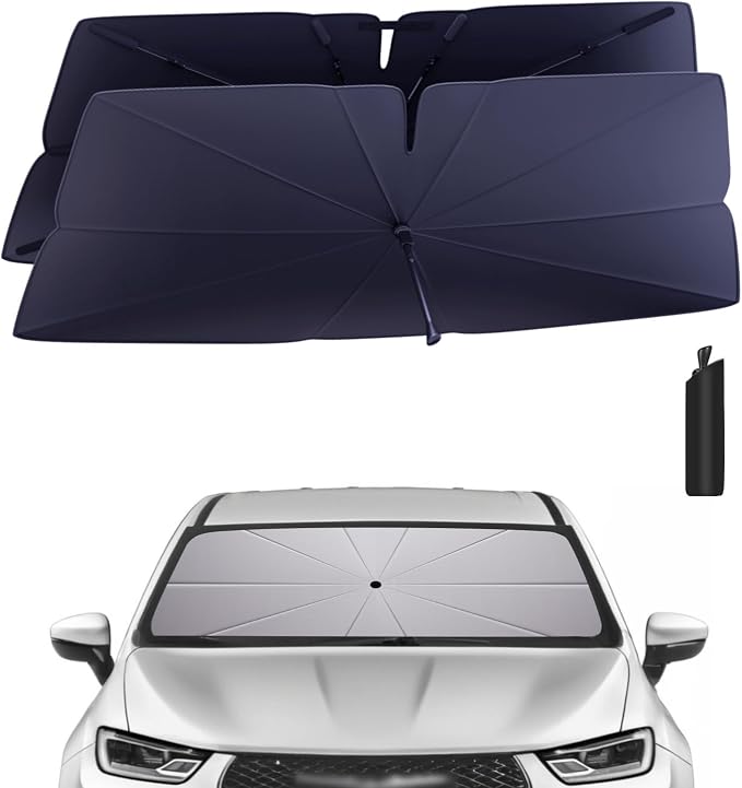 Windshield Sun Shade Umbrella for 2017-2025 Chrysler Pacifica Accessories: by HIMUMOY