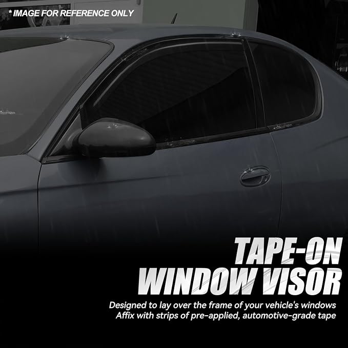 Auto Dynasty 2Pcs Carbon Fiber Pattern Window Visors Compatible - Image 3