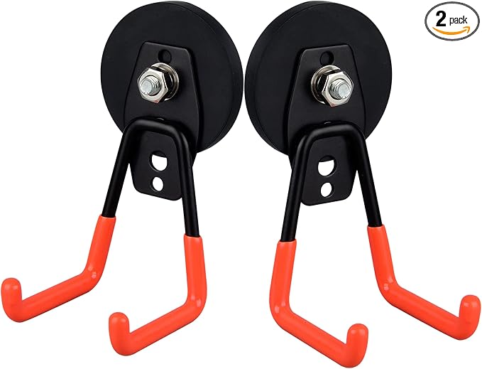 MUTUACTOR Magnetic Hooks, Anti-Slip Double Magnet Hooks Garage Storage Utility by MUTUACTOR