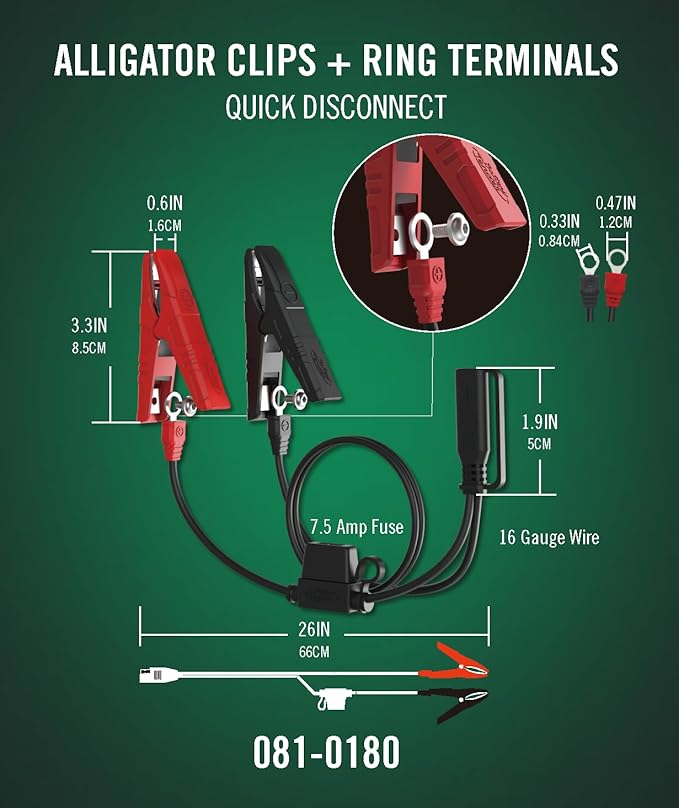 Battery Tender Junior 12V, 800mA Battery Charger and Maintainer - Image 9