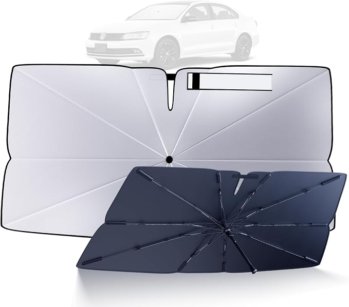 Windshield Sun Shade Umbrella for 2011-2018 Volkswagen VW Jetta Accessories: by HIMUMOY